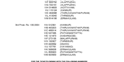 Winwin W446 Kerala Lottery Results Screenshot: Page 1
