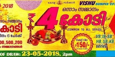 BR 61 Vishu Bumper 2018 Kerala Lottery