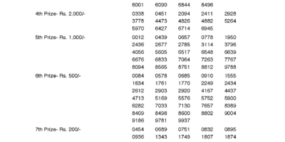Sthree Sakthi SS104 Kerala Lottery Results Screenshot: Page 1