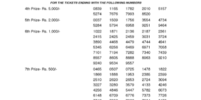 Pournami RN343 Kerala Lottery Results Screenshot: Page 1