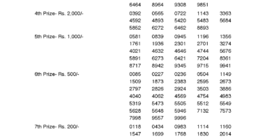 Sthree Sakthi SS113 Kerala Lottery Results Screenshot: Page 1
