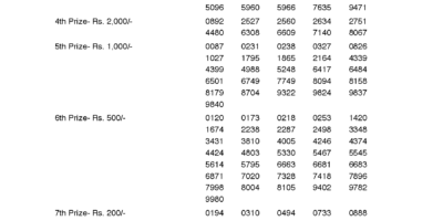 Sthree Sakthi SS116 Kerala Lottery Results Screenshot: Page 1