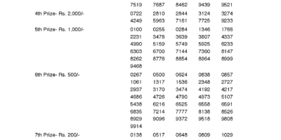 Sthree Sakthi SS117 Kerala Lottery Results Screenshot: Page 1